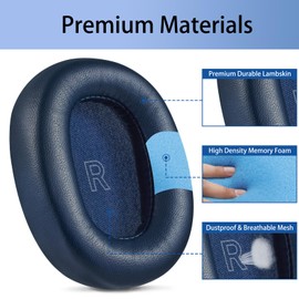 AHG Accessory House Global Upgraded Replacement Beoplay h95 ear pads Cushions compatible with Bang & Olufsen Beoplay H95 Headphones (Blue). Sheepskin Leather/High-Density Foam/Strong Magnet