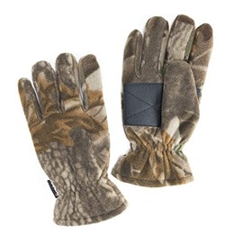 Muk Luks Men's Waterproof Fleece Glove, Olive, Large