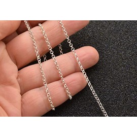 925 Sterling Silver Anklets For Women, Ankle Bracelets for Women, Basic Chain Link Anklets For Women, Rope Chain, Curb Chain Anklet, Figaro Chain (Rolo chain, 9.00)
