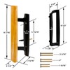 TPard Sliding Glass Patio Door Handle Replacement Set with Oak