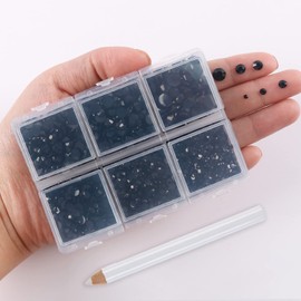 Tacyafata 3000pcs Mix Size Resin Rhinestone for Nail Art,2mm 3mm 4mm 5mm 6mm Jelly AB Resin Rhinestones for Shoes Mugs Bottles, Craft Decoration