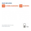 PHS Heavy Duty D Ring Picture Hangers - 100 Pack