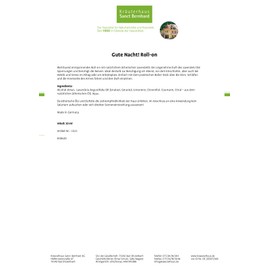 Kr?uterhaus Sanct Bernhard Sanct Bernhard Good Night! Roll-on with natural lavender essential oil, 2-pack