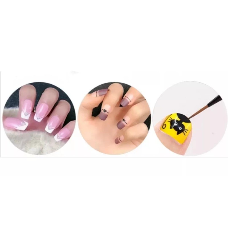 NiDa Kit De 4 Pinceles Liner Fino Mano Alzada Art