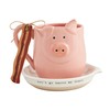 Mud Pie Farm Pig Bacon Cooker; 6" x 7"