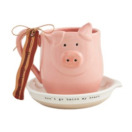 Mud Pie Farm Pig Bacon Cooker; 6" x 7"