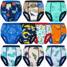 BIG ELEPHANT 10-Packs Training Underwear Absorbent Toddler Potty Trained Pants for Boys and Girls, 2T