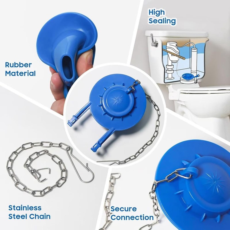 Peakloong Universal Toilet Flapper Replacement Kit 1SET 2 Inch Toilet