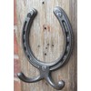 Handcrafted CAST Iron Antique Style Horseshoe Double Robe Hook for