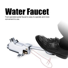 Pedal Tap, 2 Inch Single Cold Copper Tap Easy to Use Foot Operated Tap Suitable for Families, Hospitals, Factories