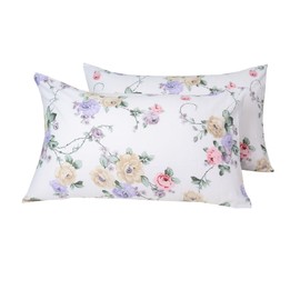 WBYCOTBED White Pillowcase for Hair and Skin Queen Size 20"X 30" Luxury 100% Cotton Pattern Pillow Covers Envelope Closure