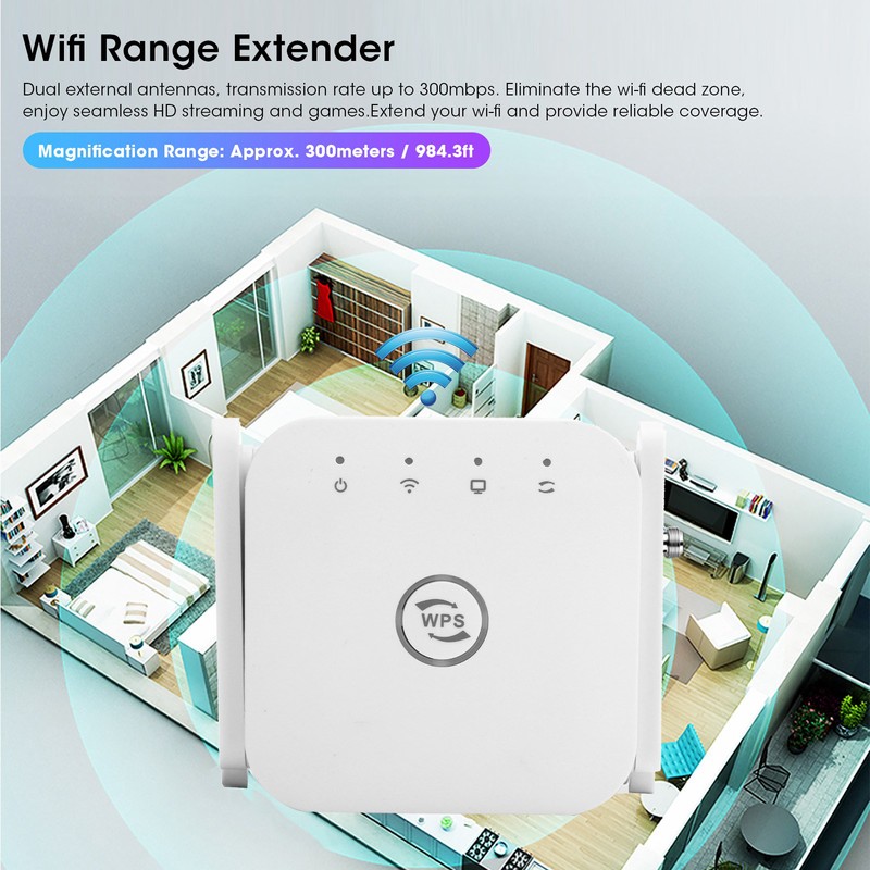 Wireless Wifi Repeater Signal Amplifier Range Extender Computer Supplies AC