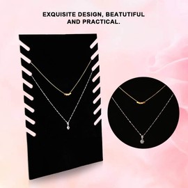 Black Flannel Necklace Display Stand, Exquisite Design for Jewelry Organization, Soft Material to Protect Jewelry from Damage, Ideal for Tradeshows, Jewelry Stores
