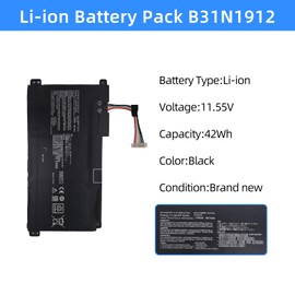 NBULBL B31N1912 C31N1912 Laptop Battery for Asus VivoBook 14 E410M E410MA L410M L410MA E410KA E510MA E510KA F414MA L510MA R522MA E410MA-EK007TS EK087T E410MA-EK991TS L410MA-BV077TS E510KA-EJ033TS