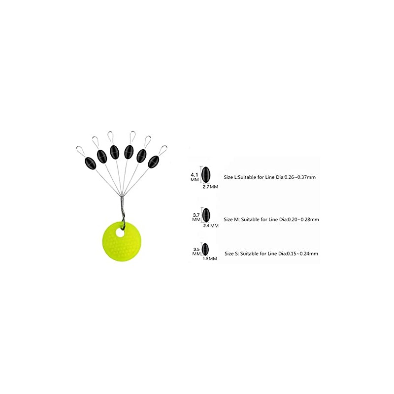 Drchoer Bobber Stoppers for Fishing Line: 150pcs Sinker Float Stops