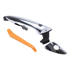 MOTOKU Front Left Exterior Door Handle w/Smart Entry System Chrome for Hyundai Elantra 2011-2016 Outer Driver Side