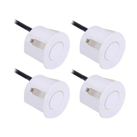 Parking Sensor, 4Pcs Universal Car Parking Reversing Sensor Park Aid Sensors Radar Sensors For Car Probe Backup Assist (White)