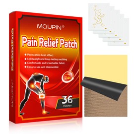 MQUPIN 36 PCS Pain Relief Patch Plaster,Heat Patches Pain Relief Patches for Back Knee Joint Neck Shoulder(4 Bags,9pcs/Box)