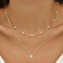 Pearl Choker Necklace for Women Gold Chain Necklace for Women Layered Necklaces Jewelry Gifts Trendy 2025