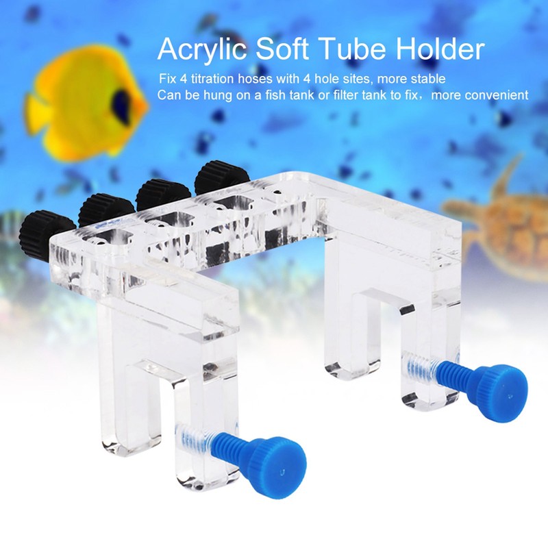 Acrylic Aquarium Soft Tube Fixture Holder for Holding Dosing Pump