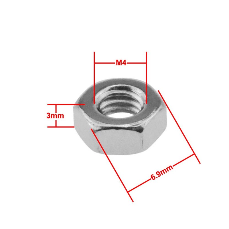 NOTRICKT HN-002 M4 Hex Nut 2 Types Stainless Steel [50