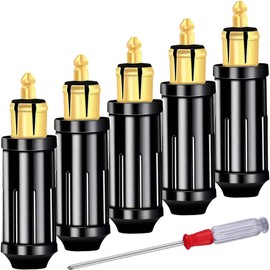 DAOKAI Din-Stecker Europäischer Zigarettenanzünder-Adapter 12V/24V Din-Stecker schweißfreier Typ, DIY-Reparatur-Stecker-Ersatz für Motorrad, Auto - 5 Stück