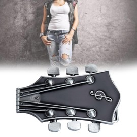 Vintage Metal Guitar Shape Belt Buckle Delicate Belt Buckle Waistband Accessories Western Rock