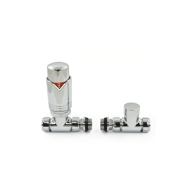 Realm Thermostatic Radiator Valve Set - Chrome Radiator Valves inc.