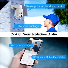 OOSSXX (Extend PTZ Camera for Wireless System) 2-Way Audio 4MP Extend Solar Security Cameras Wireless Outdoor,Solar Camera Battery Powered WiFi PIR Detection Home Indoor Video Surveillance NVR System