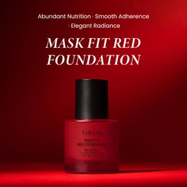 TIRTIR Mask Fit Red Foundation | High Coverage, Long-Lasting, Lightweight, Buildable Coverage, Radiant Semi-Matte Finish, All Skin Types, Korean Foundation, 17 Porcelain