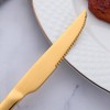 BYEGOU Gold Steak Knives Set of 12, 9 Inch Stainless