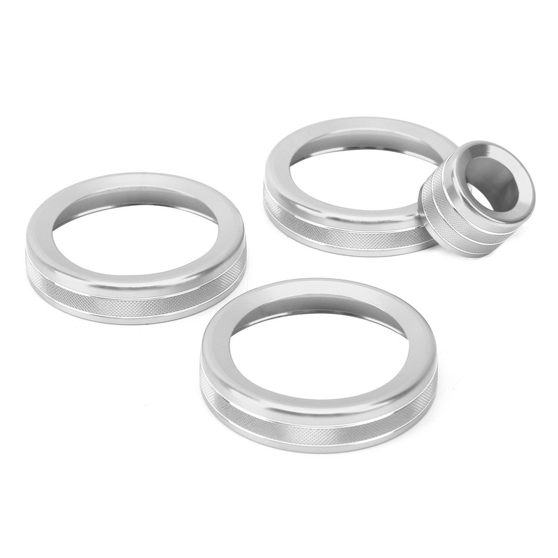4Pcs A/C Knob Ring Trim Volume Adjuster Decor Fit for
