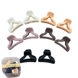 Small Hair Claw Clips, 10pcs Small Hair Clips Women Girls Mini Claw Hair Clips For Fine Hair, Thick Thin Fine Hairstyle Clips Strong Matte Acrylic Hair Styling Accessories