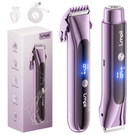 Lmpil Bikini Trimmer for Women, Dual Head Electric Razor, Dusty Purple