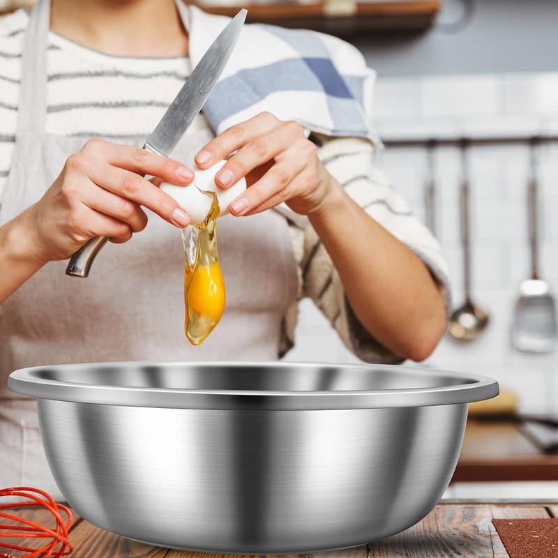 Domensi Set of 3 Extra Large Stainless Steel Mixing Bowls