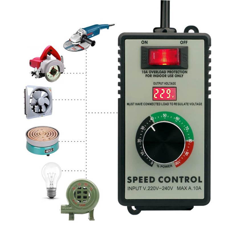 Jieotwice Speed Controller, Angle Grinder Regulator, Regulator with Electronic Digital