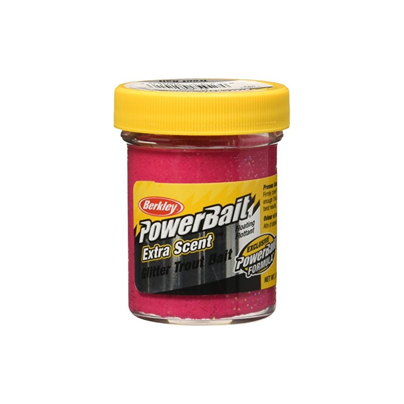 Berkley PowerBait Glitter Trout Bait , Fluorescent Red, 1.75 Ounce