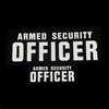 Armed Security Officer Reflective Patches with Hook and Loop Backing,