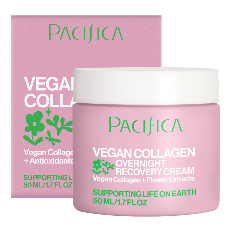 Pacifica Night Face Cream - Vegan Collagen Overnight Recovery Cream,