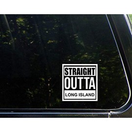 Diamond Graphics Straight Outta Long Island (4" X 4") Die Cut Decal Bumper Sticker for Windows, Cars, Trucks, Laptops, Etc.