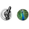 Peacock Bird codesd9 Dome Cufflinks Groom dad Wedding Jewellery boxed