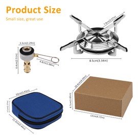 Camping Gas Stove Portable Single Burner 2800W Mini Pocket One-Piece Gas Burner Backpacking Cooking Folding Stove Camping Cookware for Picnic Camping Trekking Fishing Outdoor Activities