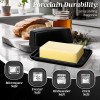 Ceramic Black Butter Dish and Lid Cover Butter Storage and