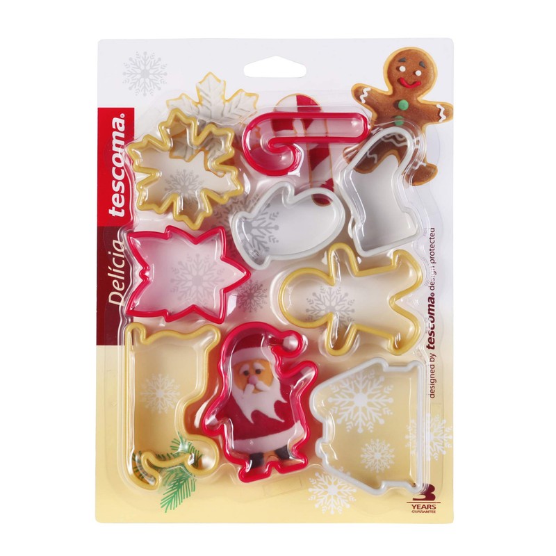 Tescoma 630901 Christmas Cookie Cutter Set of 9 Delicia, Multi-Colour