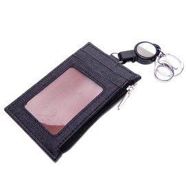 Grandios GD-LILPCS 6 Color Reel Pass Case, Coin Purse, Men's, Women's, Commuter Holder, IC Card Case, Key Chain, Commuting to Work or School, Black