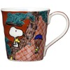Peanuts SN362-11 Snoopy Kutani Ware Mug, Red Pattern