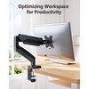 MOUNTUP Single Monitor Desk Mount, Adjustable Gas Spring Monitor Arm