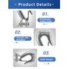 MAMDAFAON 1/2 Inch Safety Chain Hook with Latch,Heavy Duty Clevis