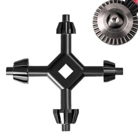 4-in-1 Drill Chuck Key - Universal Steel Master Key for Electric Drills & Power Tools | Durable Tightening/Loosening Tool