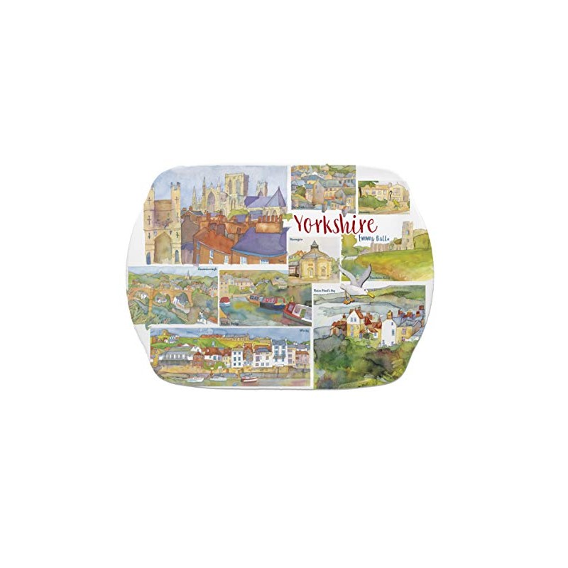 be! YORKSHIRE - Emma Ball Colourful Melamine Tray/Picnic Platter -
